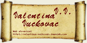 Valentina Vučkovac vizit kartica